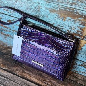 Brahmin Lorelei Purple Arco NWT Rich Purple Blue pearlized tipping BeAUtY FIRM